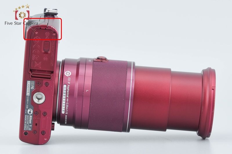 Nikon ニコン 【中古】Nikon ニコン 1 J3 レッド 小型10倍ズームキット