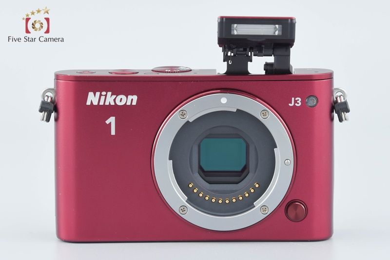 Nikon ニコン 【中古】Nikon ニコン 1 J3 レッド 小型10倍ズームキット