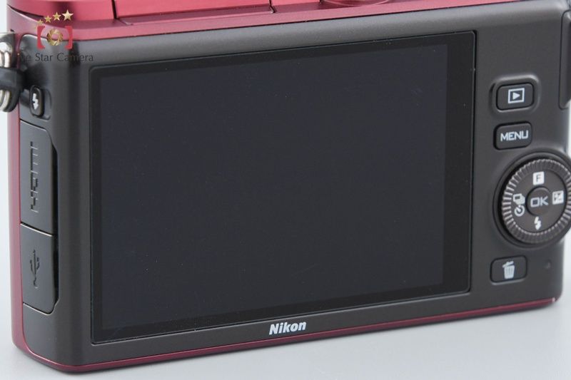 Nikon ニコン 【中古】Nikon ニコン 1 J3 レッド 小型10倍ズームキット
