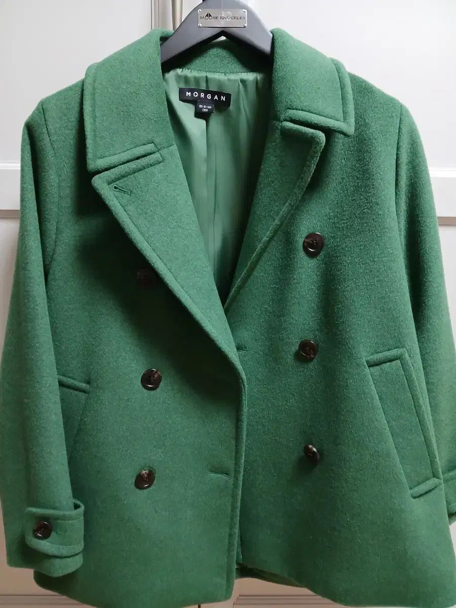 MORGAN モルガン グリーンカラー ダブルコート 77まで