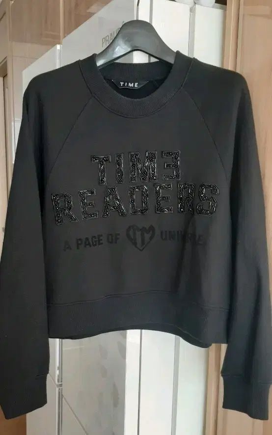 タイム ブラック スウェット Tシャツ TIME READERS