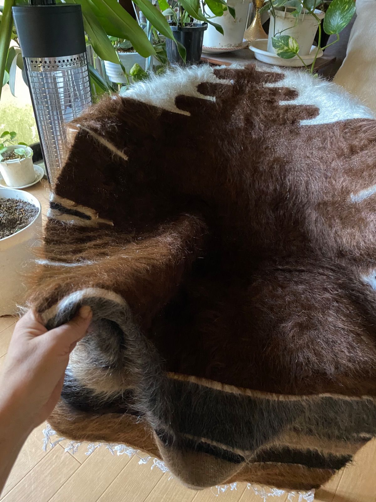 艶々感が違う！40年ほど前に織られたセミアンティークシイルトバッタ