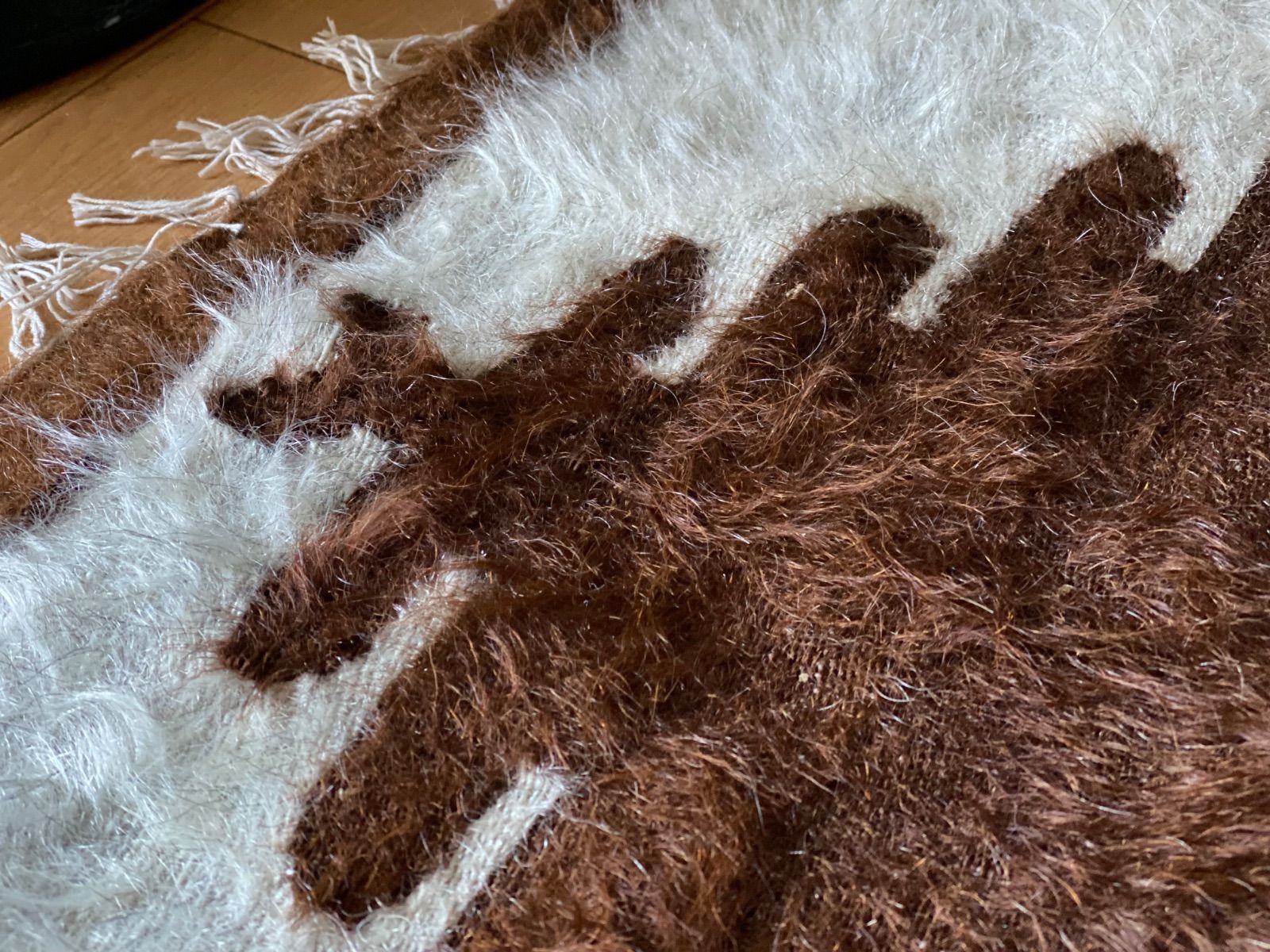 艶々感が違う！40年ほど前に織られたセミアンティークシイルトバッタ