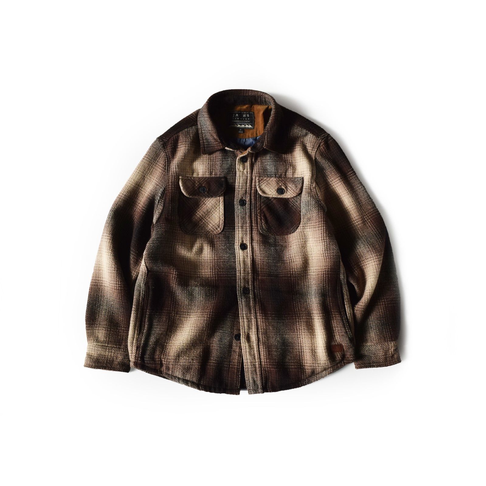 00 s JACHS ジャックス オンブレ ネルシャツ CPO シャドウチェック ウールジャケット