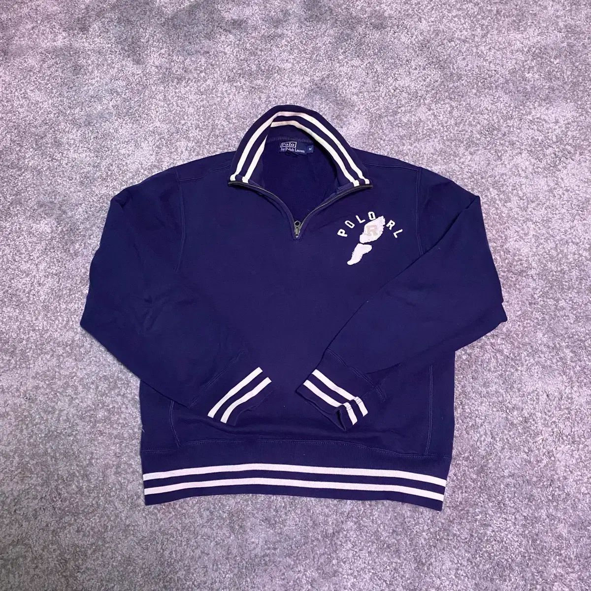 M ポロラルフローレン メンズ クォータージップアップ スウェットシャツ ウィングフット