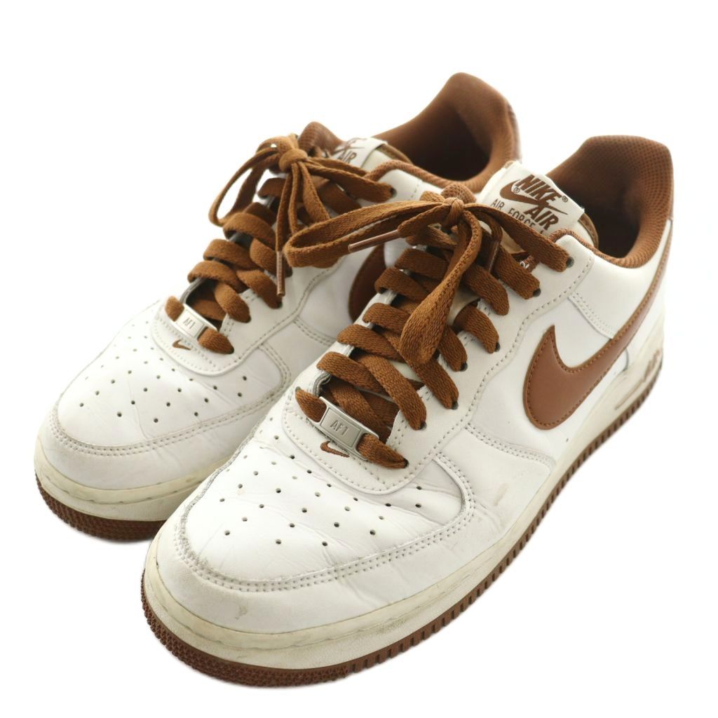ナイキ NIKE エア フォース AIR FORCE 1 07 スニーカー US 9.5 27.5 cm 白 ホワイト 茶 ブラウン DH 7561-100 |SS OS