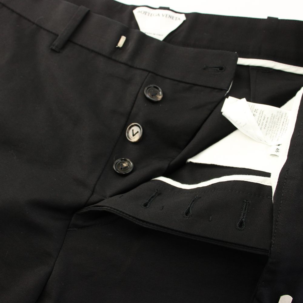 ボッテガヴェネタ BOTTEGA VENETA コットンパンツ スラックス 46 黒