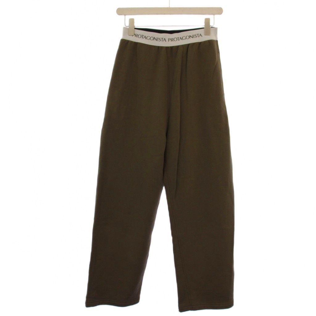 プロタゴニスタ スウェットパンツ ワイドストレートパンツ ロゴ 0 カーキ PNT-CT-55 |BM