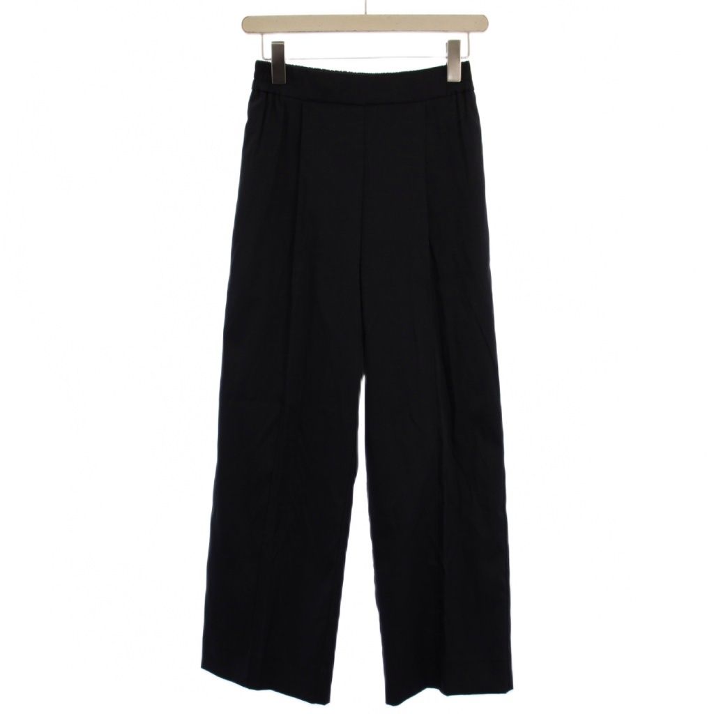 ヨリ yori 23SS スプリングサテンワイドパンツ 36 紺 YR22-23021SP /BM