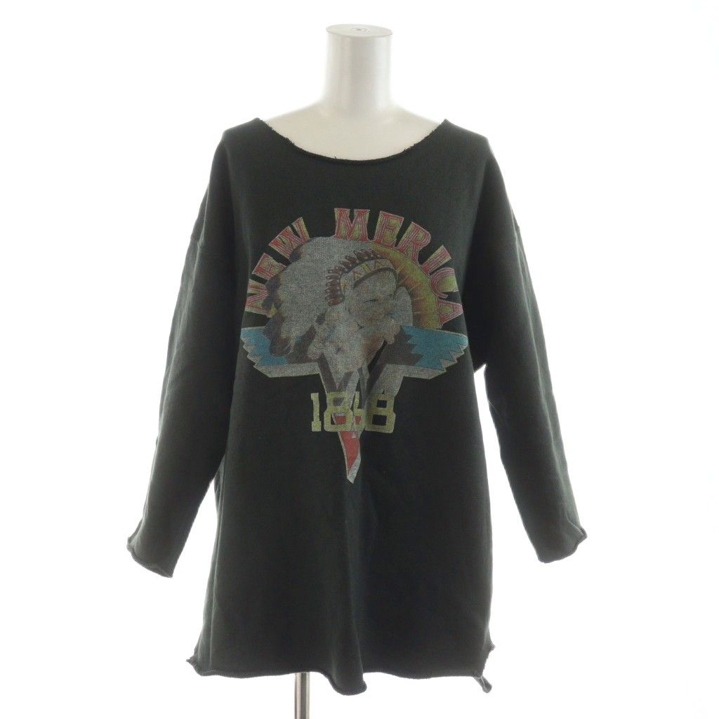 イロコイ iroquois スウェット トレーナー 長袖 2 黒 ブラック /RR