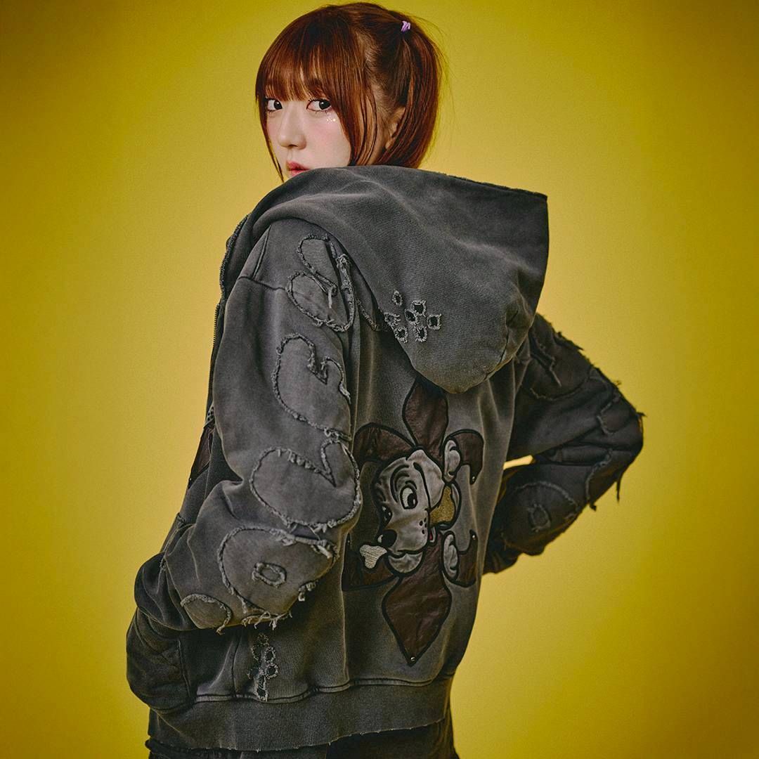 ☆【GALFY/ガルフィー/百合紋章ダメージZIPパーカー】長袖☆ 裏毛