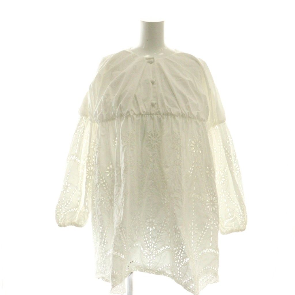 オーガスト AUGUST original cutwork lace blouse Bouquet ブラウス シャツ プルオーバー 白 |CX OS SH