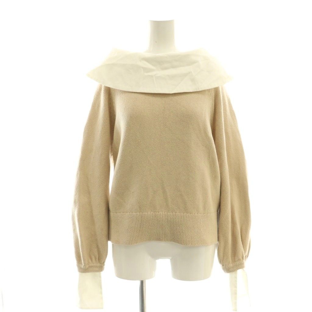 アディアム ADEAM メープルニットトップ セーター S ベージュ ホワイト 42520 |DF OS