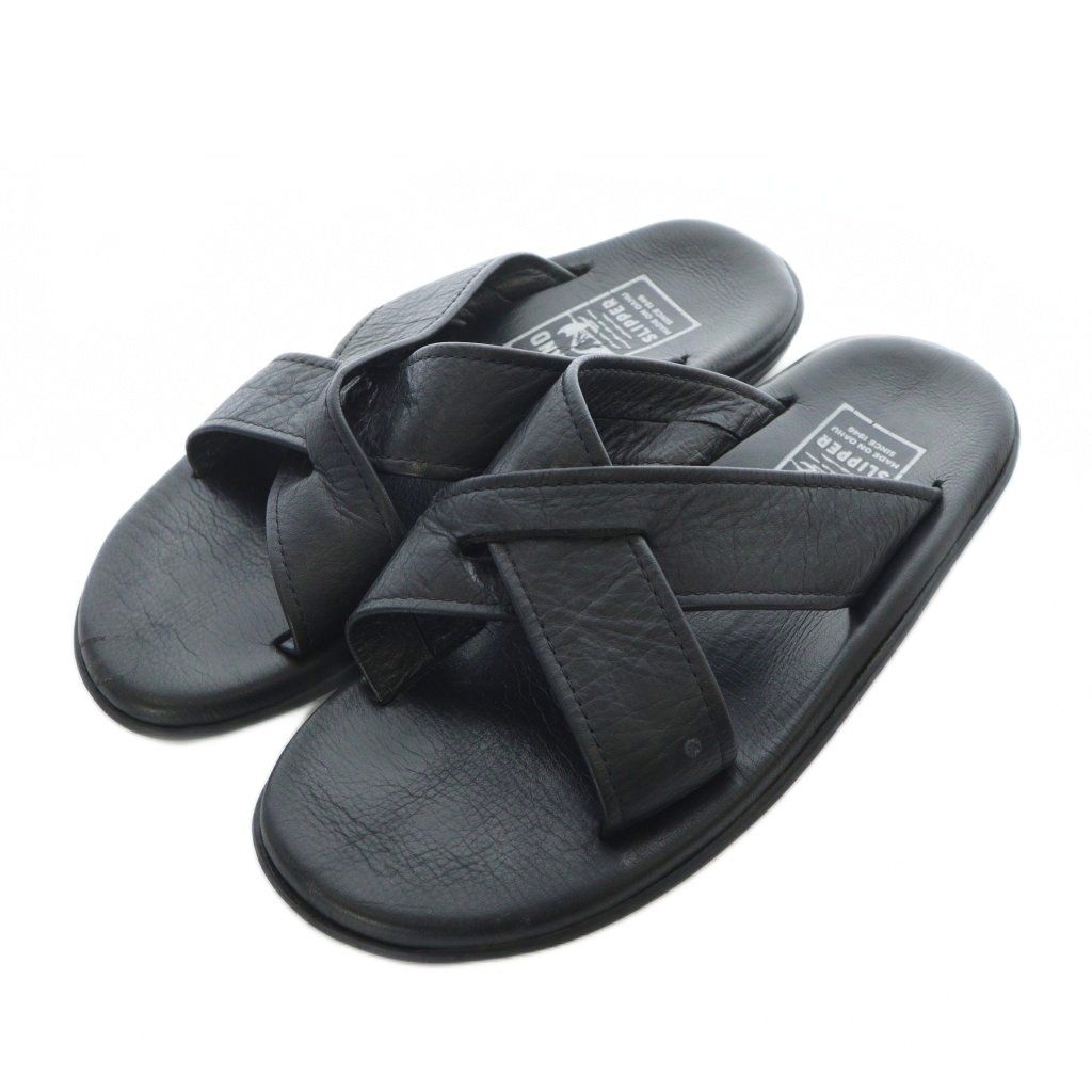 アイランドスリッパ ISLAND SLIPPER サンダル レザー 8 26cm 黒