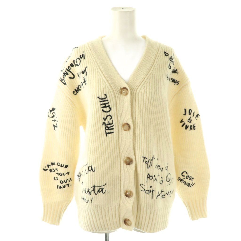 新品◎LOUNGEDRESS ラウンジドレス　ロゴ刺繍カーディガン LOUNGEDRESS ラウンジドレス ロゴ刺繍カーディガン - メルカリ