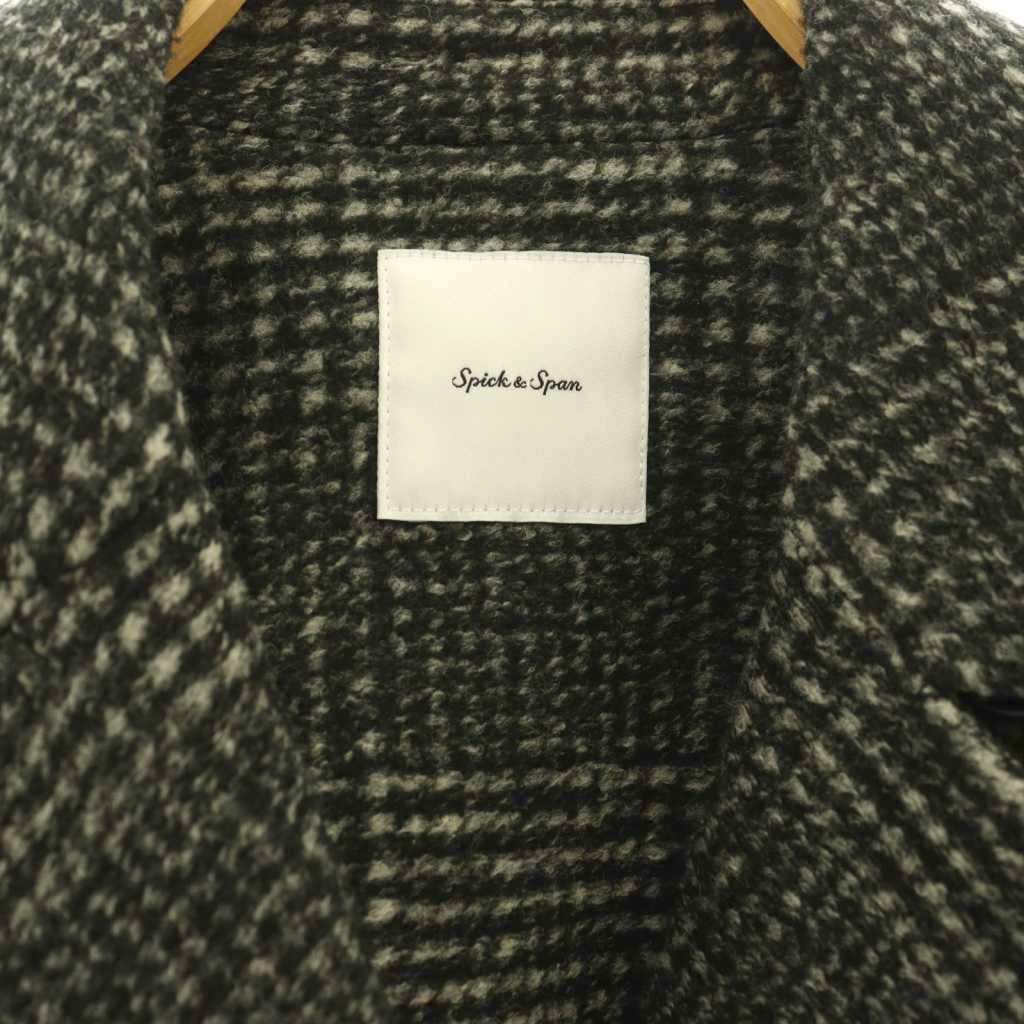 スピック&スパン Spick&Span 24AW Wスライバーチェックハーフコート