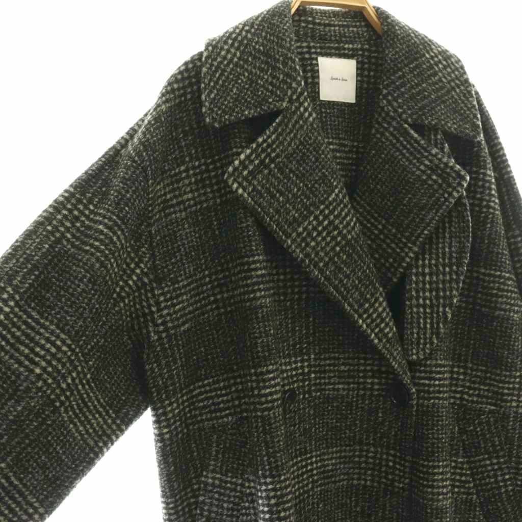 スピック&スパン Spick&Span 24AW Wスライバーチェックハーフコート