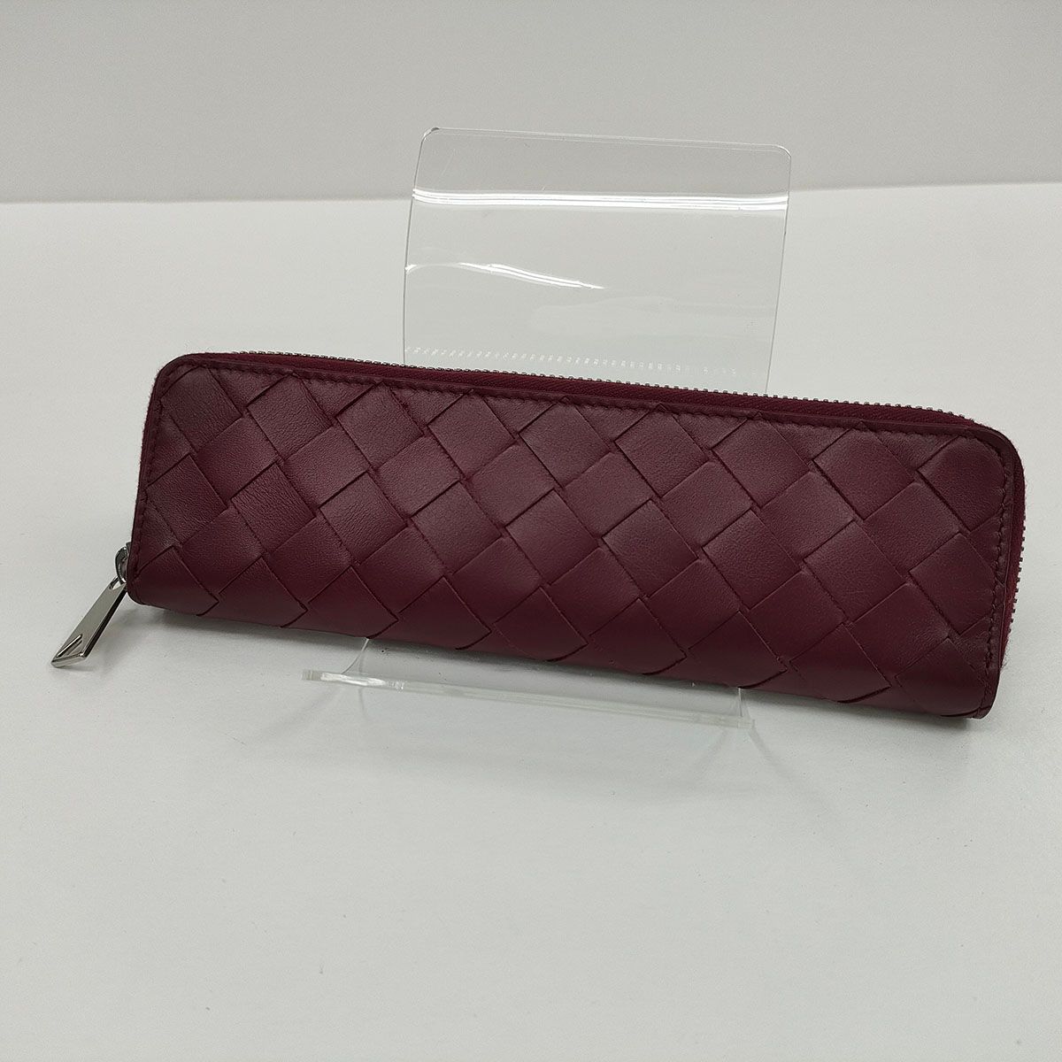 ボッテガヴェネタ イントレチャート ペンケース 730023 レディース レザー ワインレッド