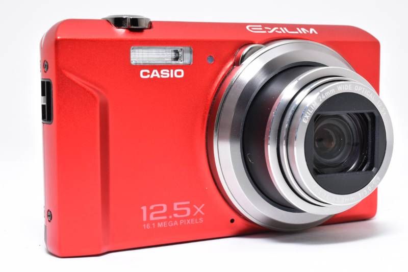 実用品】Casio カシオ EXILIM EX-ZS160 赤 レッド SDカード8GB付き
