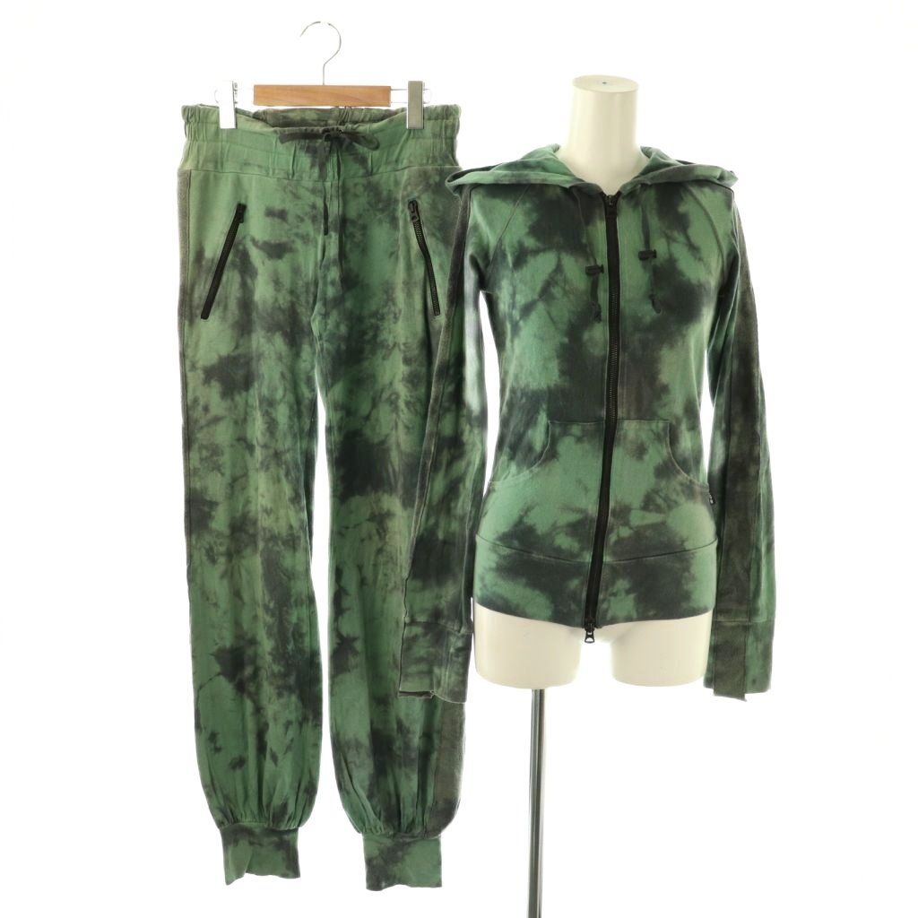ルグランブルー L.G.B MARBLE BOXER マーブル柄 ジップフーディー×パンツ セットアップ パーカー 0 グリーン チャコール |CX OS