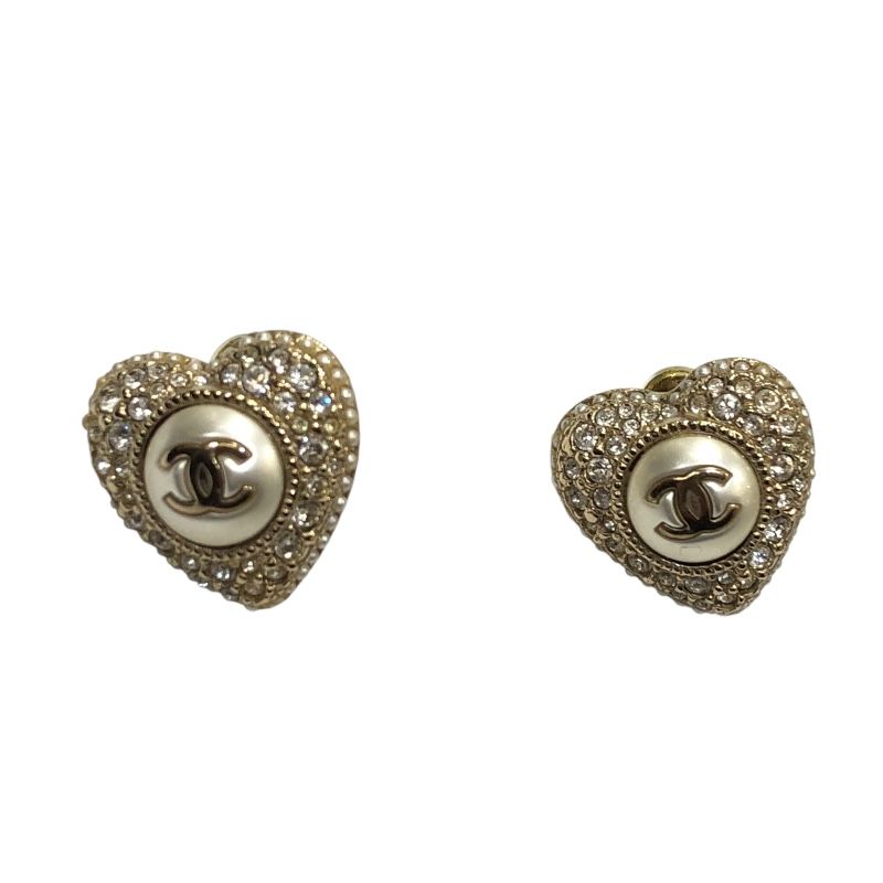 シャネル CHANEL ココマークハートピアス AB 9399 ゴールド メッキ レディース ピアス