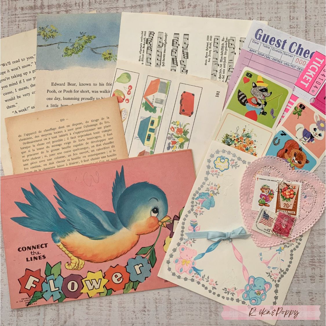 ジャンクジャーナル　ヴィンテージ 素材　まとめ売り大特価！10/8まで ジャンクジャーナル素材として♪ビンテージ とても古い書類 ジャンク