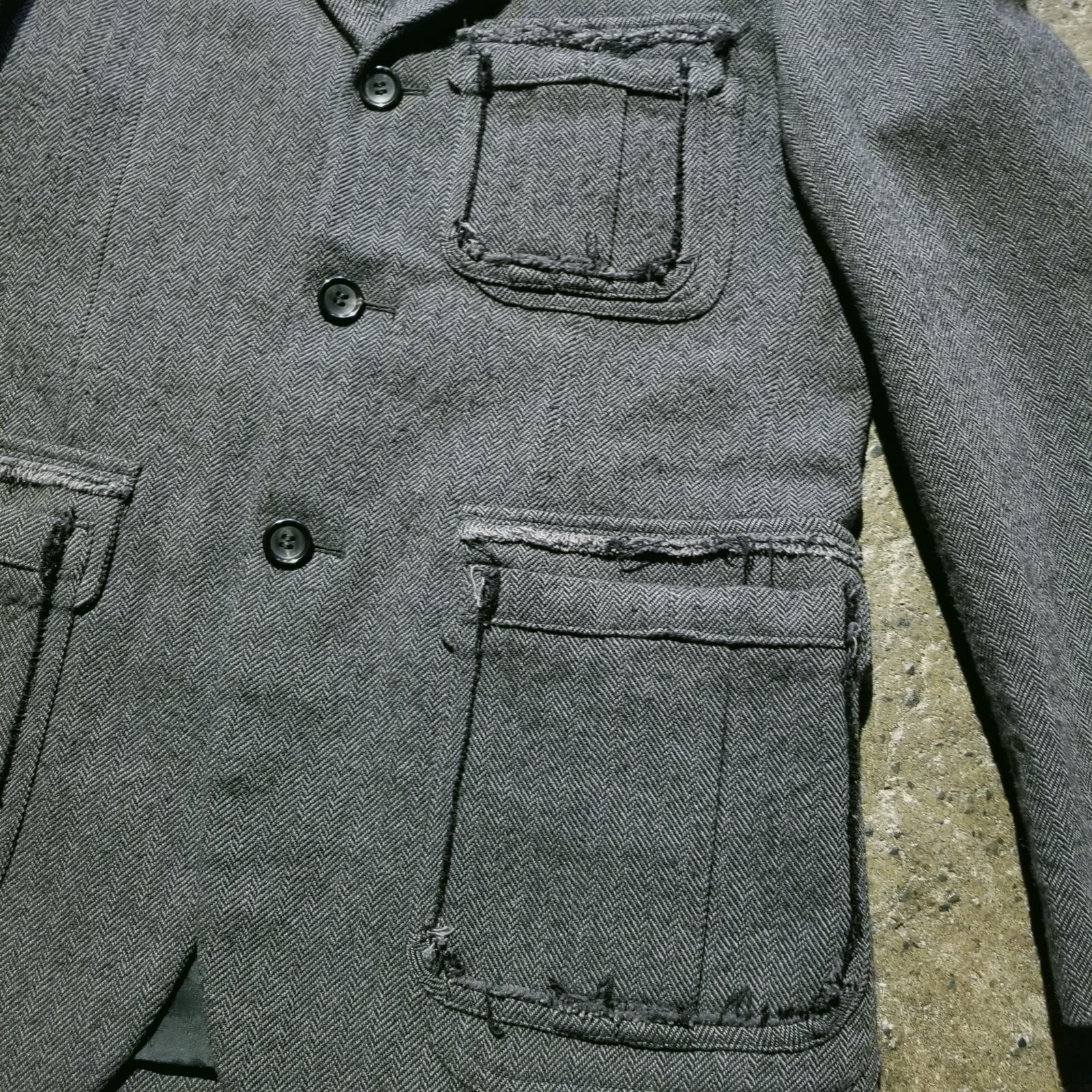 COMME des GARCONS HOMME DEUX 23aw ヘリンボーン 再構築ポケット