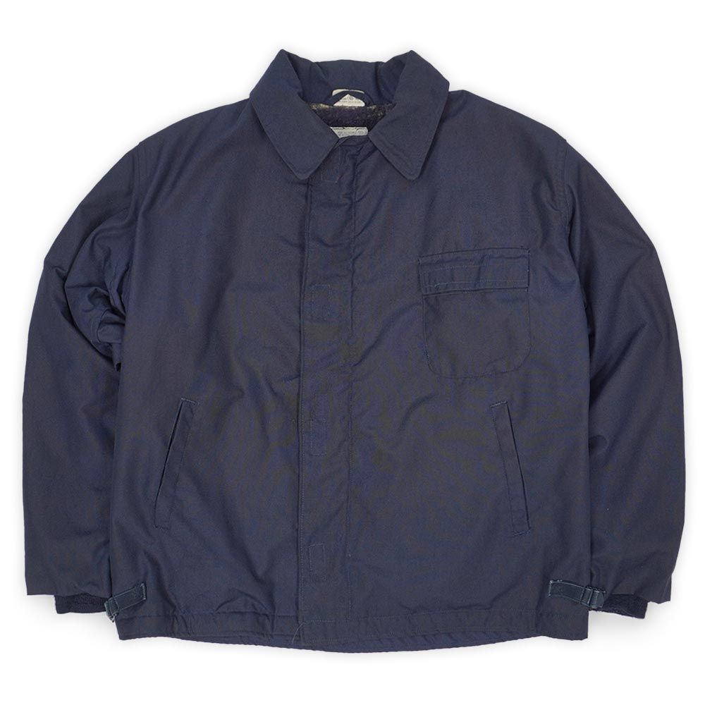 米軍実物 US.NAVY 90 s 90年代 アラミドデッキジャケット 官給品 放出 ミリタリー 軍物 USA ヴィンテージ アメリカ 古着 メンズ コート ジャケット ネイビー 紺 XL