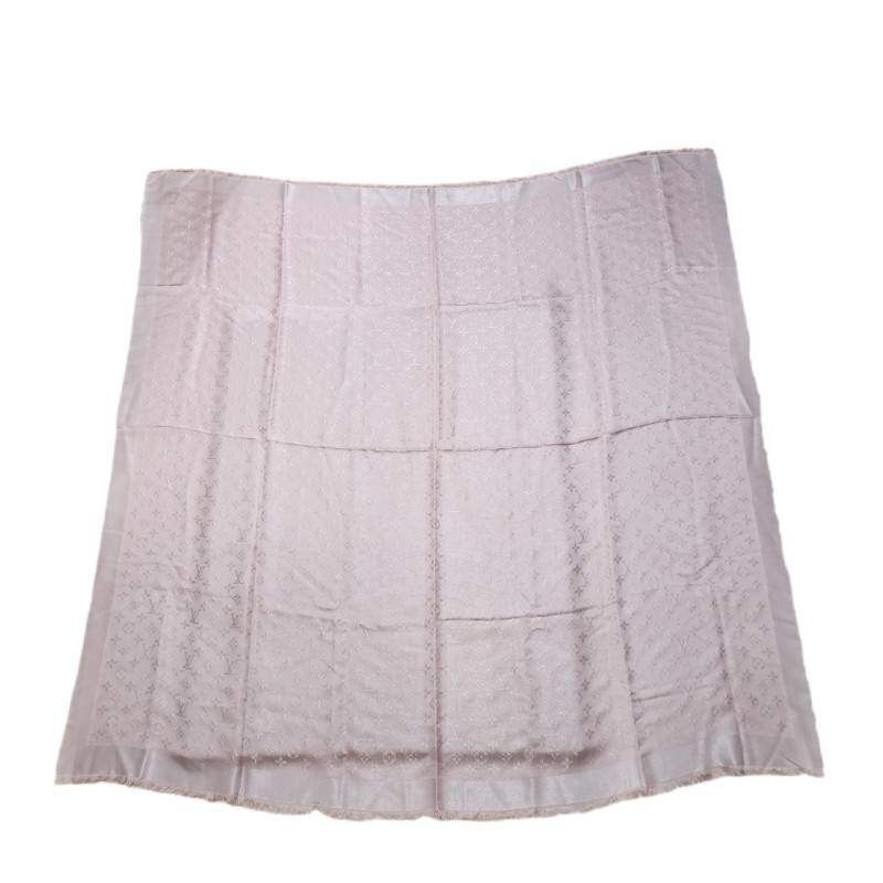 LOUIS VUITTON ルイヴィトン モノグラム シャイン 大判ショール M 70805 ピンク ストール レディース