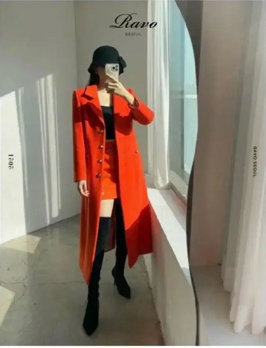 ラボヴィンテージ オレンジ ロングコート