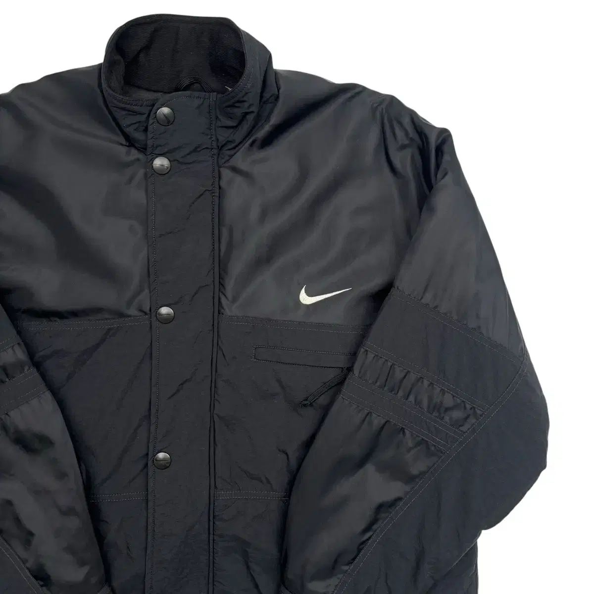 90 s NIKE オールドスクール スウッシュ ブラック ダウン ジャケット XL