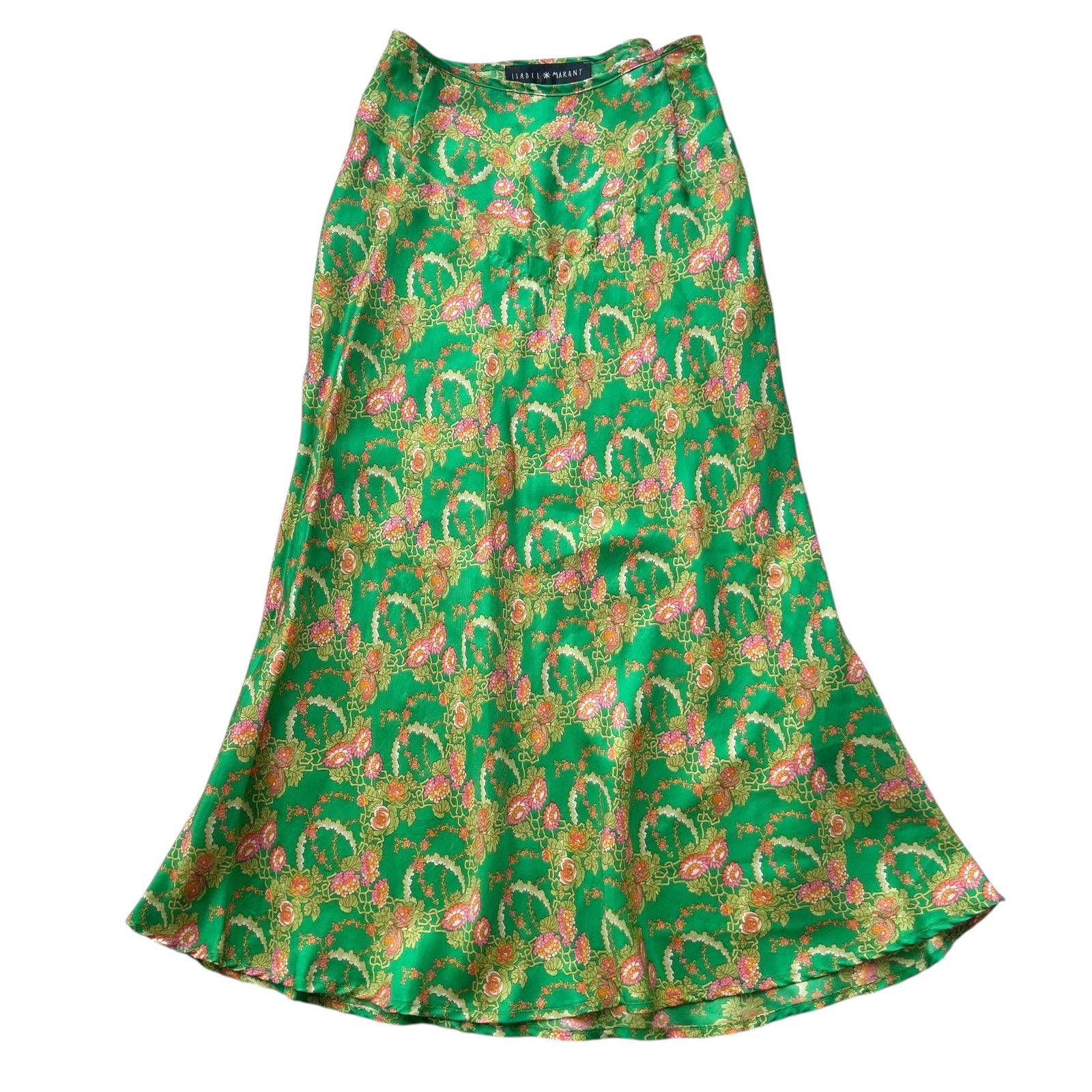 【新品未使用】イザベルマラン/ISABELMARANT　花柄　スカート イザベルマランISABELMARANT フランス製 シルク ロングスカート 花柄