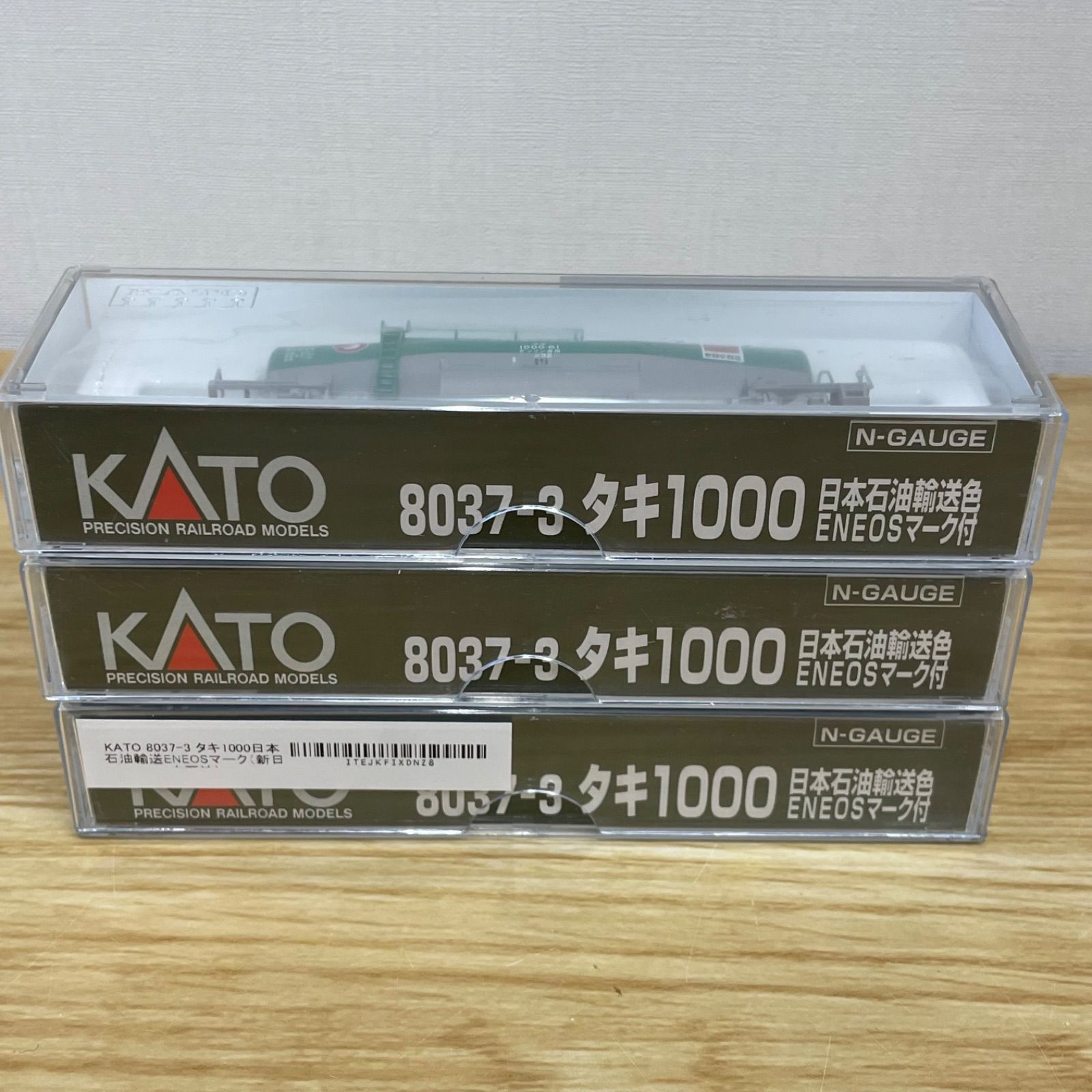 KATO　8037-3　タキ1000　日本石油輸送色　ENEOSマーク付　5両 公式]鉄道模型(8037-3タキ1000 日本石油輸送色 ENEOS)商品詳細｜KATO