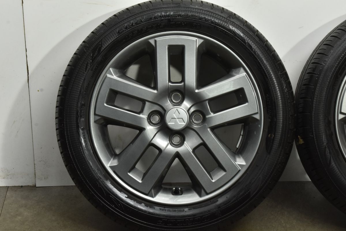  バリ溝 ミツビシ デリカミニ 15 in 4.5 J 46 PCD 100 ダンロップ エナセーブ EC 300 165|60 R インチアップ用 三菱 15インチ タイヤ ホイールセット