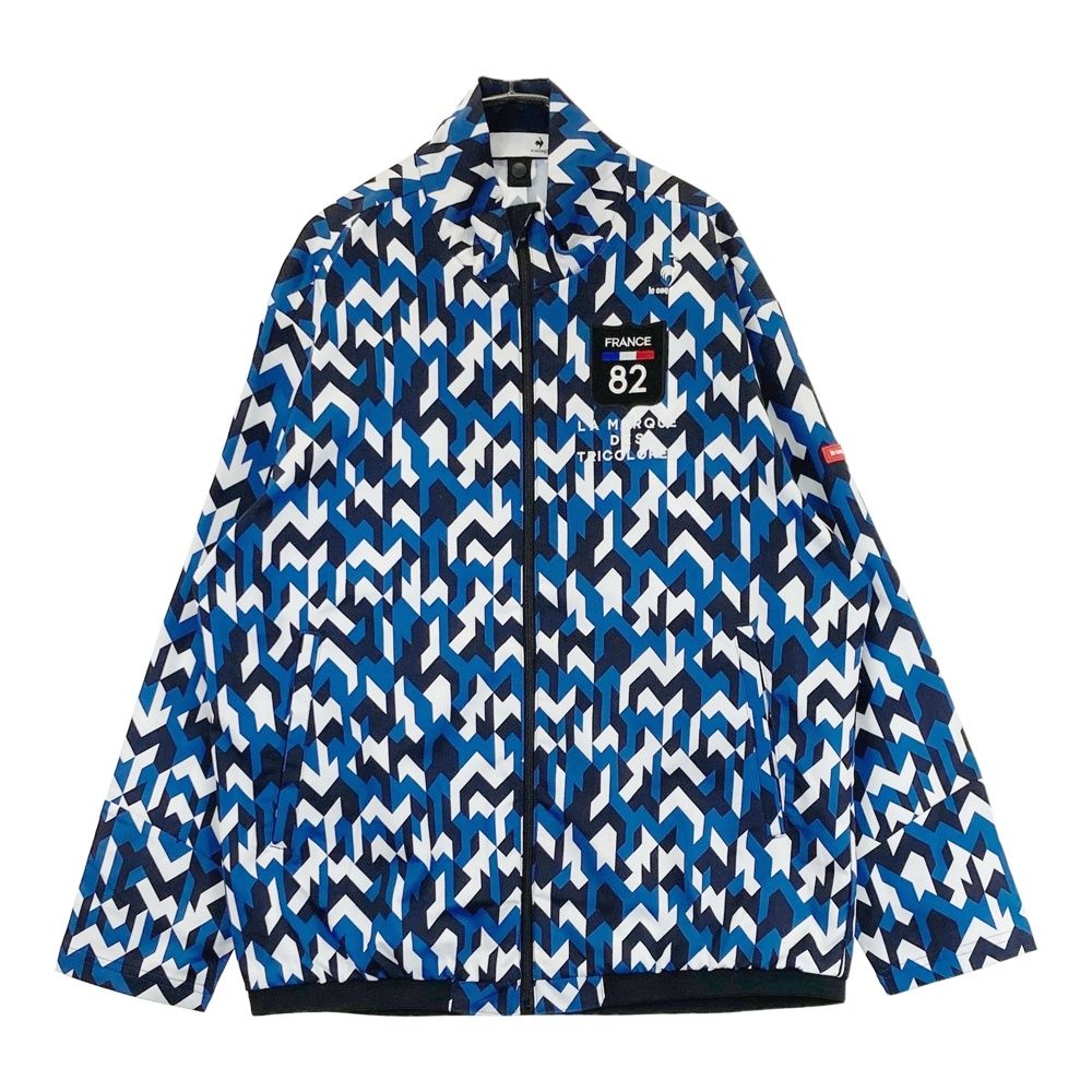 サイズ：LL LE COQ GOLF ルコックゴルフ  ジップジャケット 総柄 ネイビー系 [240101595326] ゴルフウェア メンズ ストスト サイズ：LL LE COQ GOLF ルコックゴルフ ジップジャケット 総柄