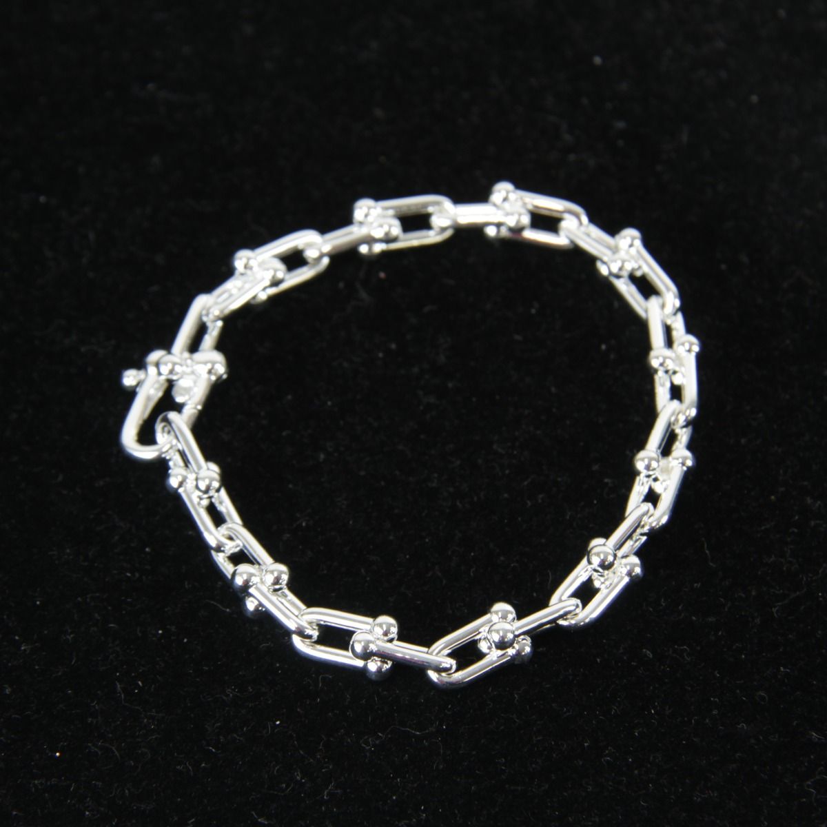 TIFFANY-Co. ティファニー ハードウェア スモールリンク ブレスレット シルバー925 レディース シンプル 上品