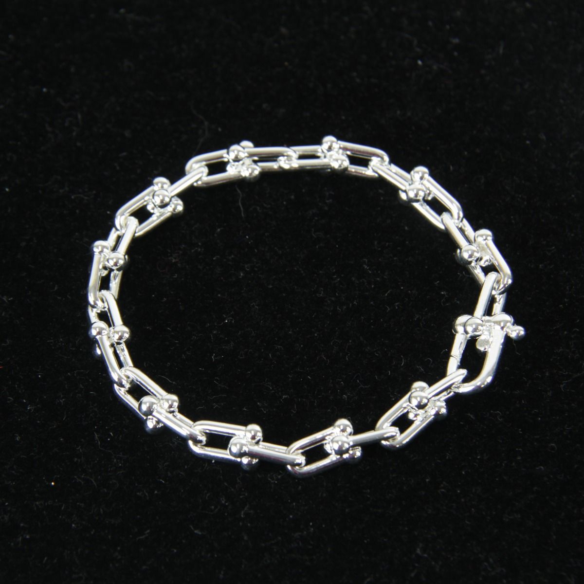 TIFFANY-Co. ティファニー ハードウェア スモールリンク ブレスレット シルバー925 レディース シンプル 上品