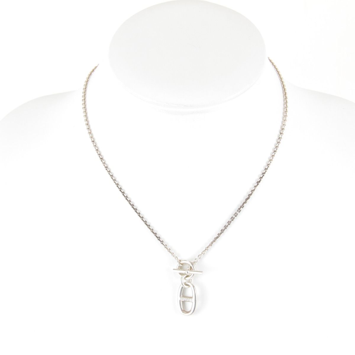 HERMES エルメス シェーヌダンクル アミュレット ネックレス シルバー925 レディース ペンダント シンプル ハイブランド 箱有