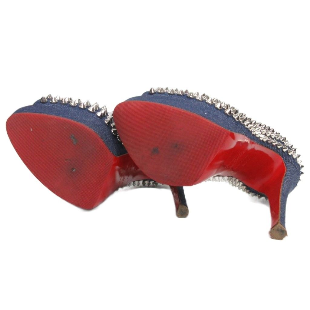 クリスチャンルブタン Christian louboutin デニム スパイク フル