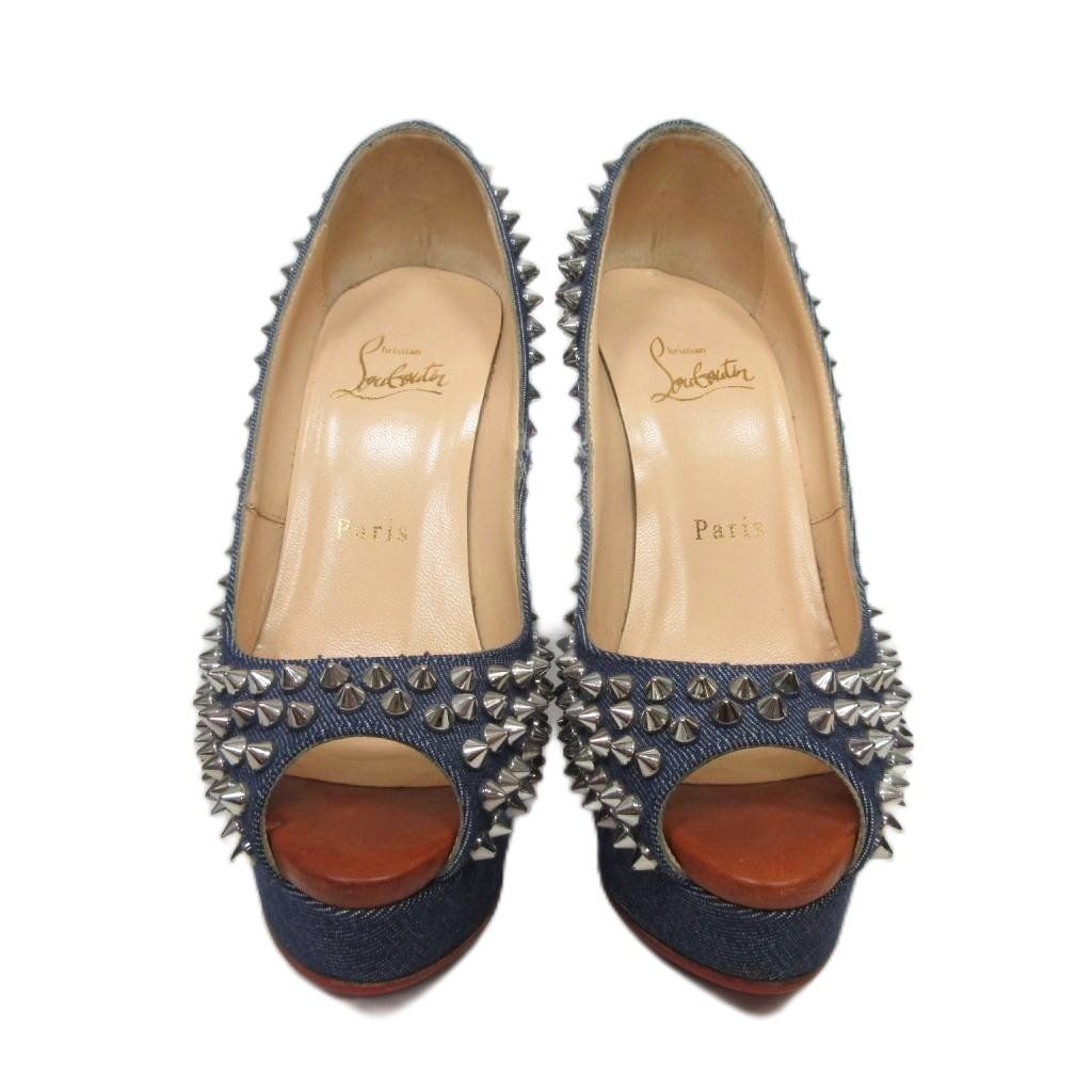 クリスチャンルブタン Christian louboutin デニム スパイク フル