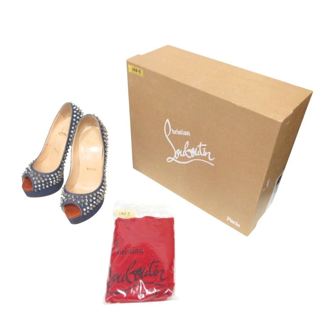 クリスチャンルブタン Christian louboutin デニム スパイク フル