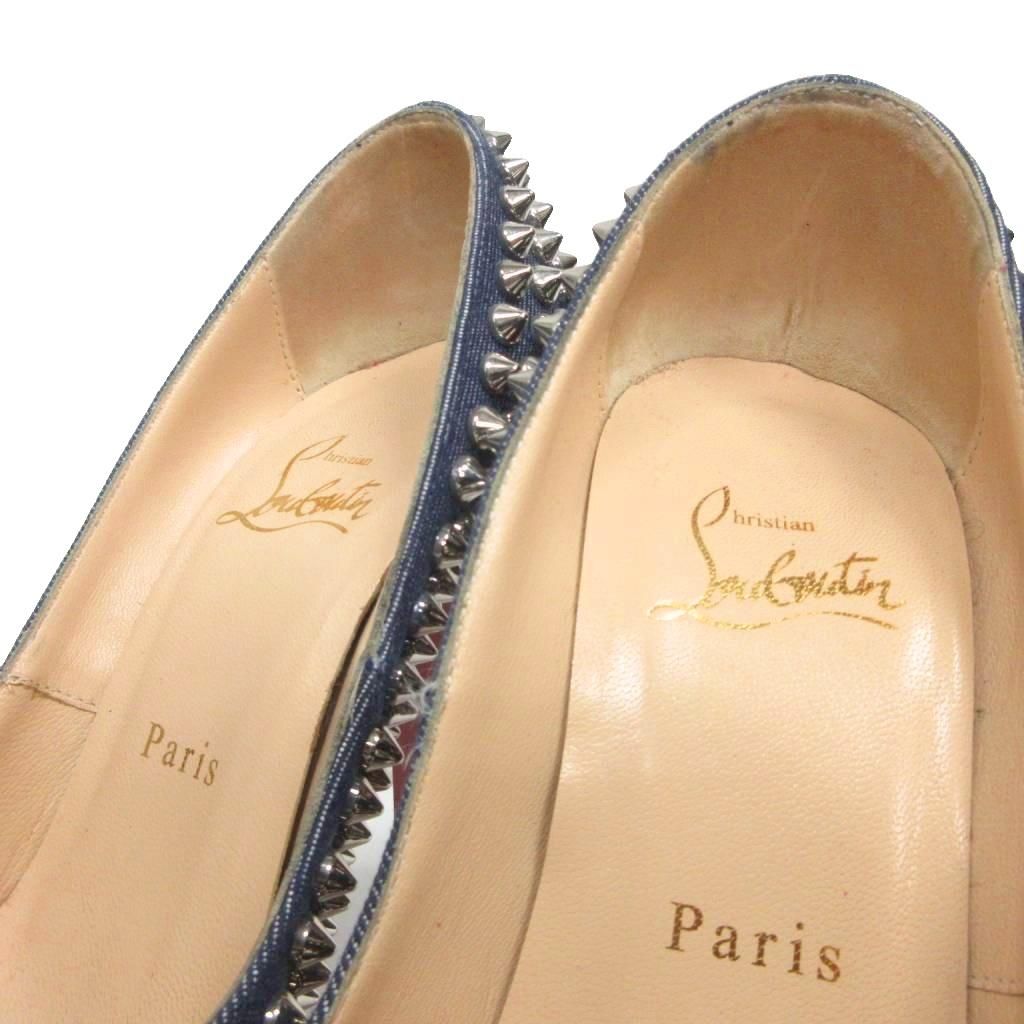クリスチャンルブタン Christian louboutin デニム スパイク フル