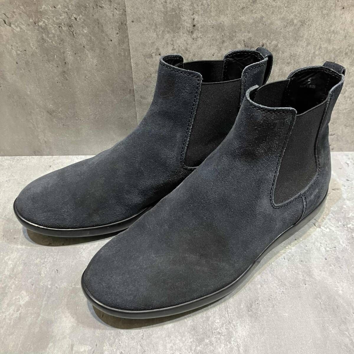 TOD S suède boots スエードサイドゴアブーツ ネイビー系 24 cm