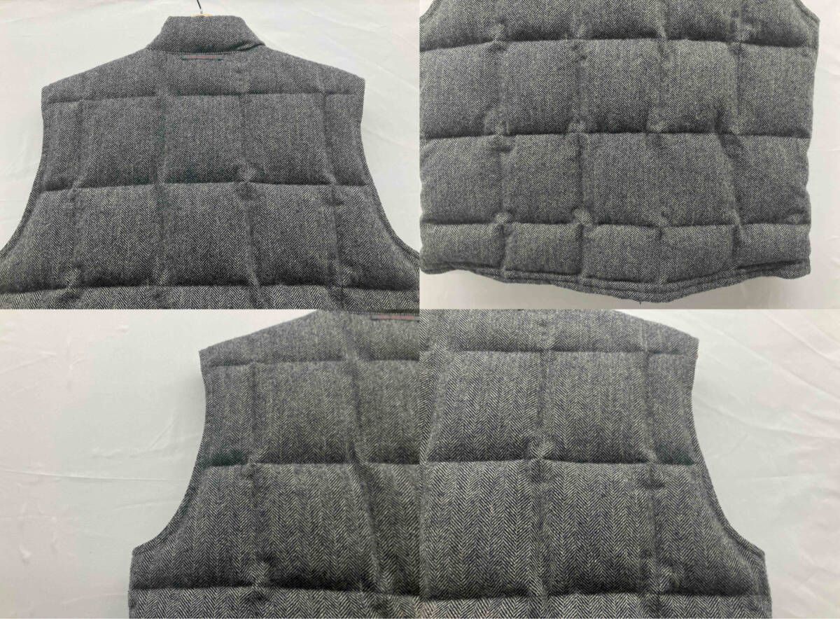 Papas パパス ダウンベスト 日本製 ウール ブランドロゴ ワッペン