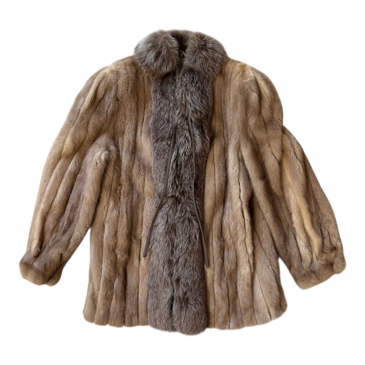 EMBA エンバ 高級リアルファーコート 毛皮 ブラウン ヴィンテージ