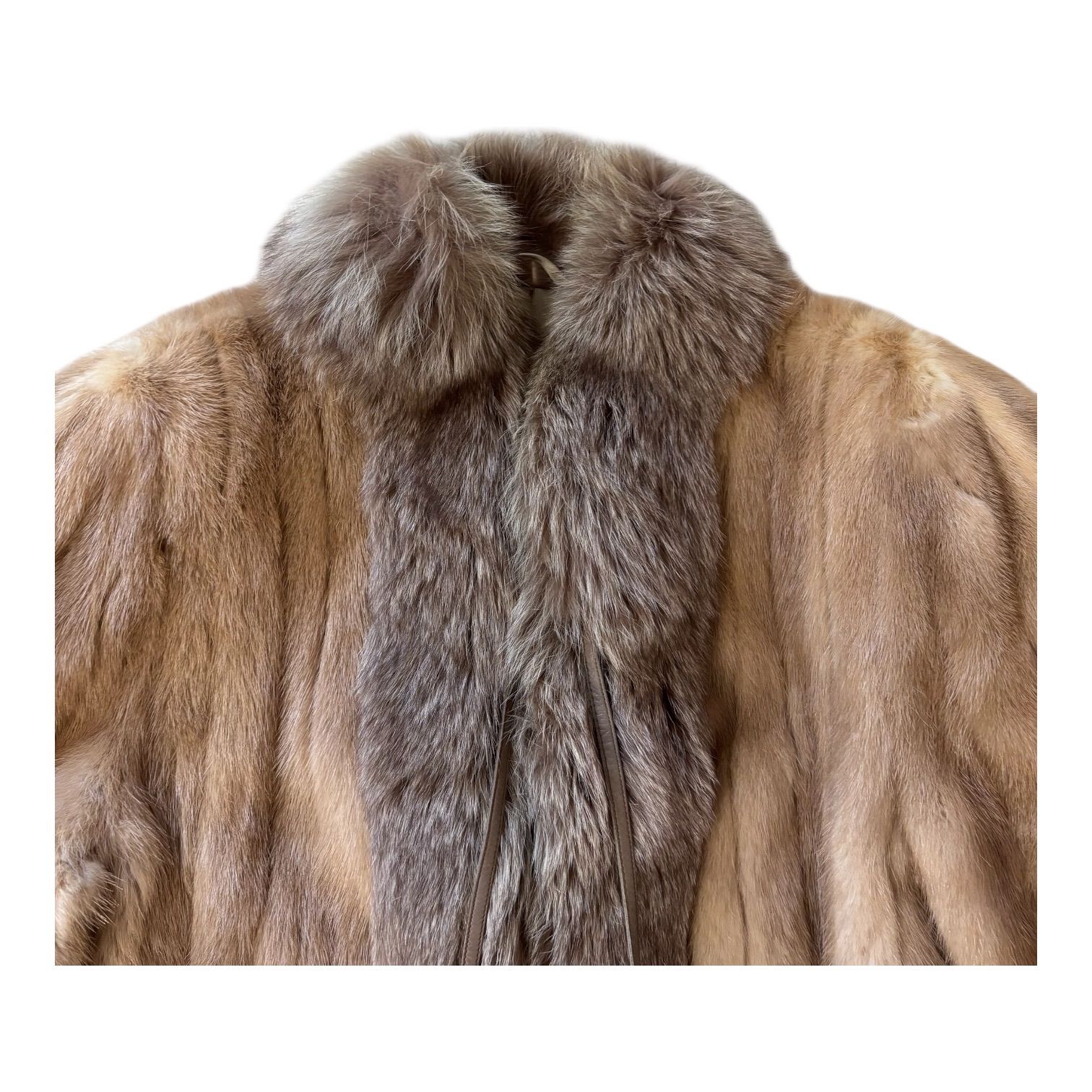 EMBA エンバ 高級リアルファーコート 毛皮 ブラウン ヴィンテージ