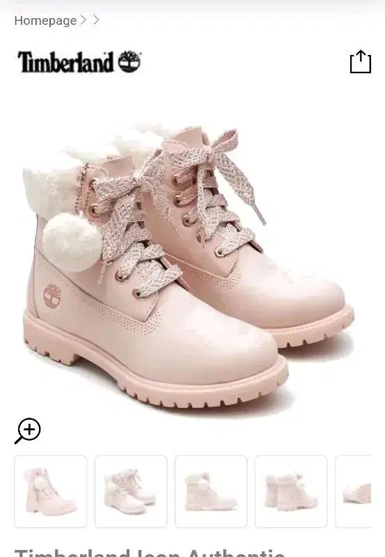 Timberland 6インチ ウォーカーブーツ ピンク 235