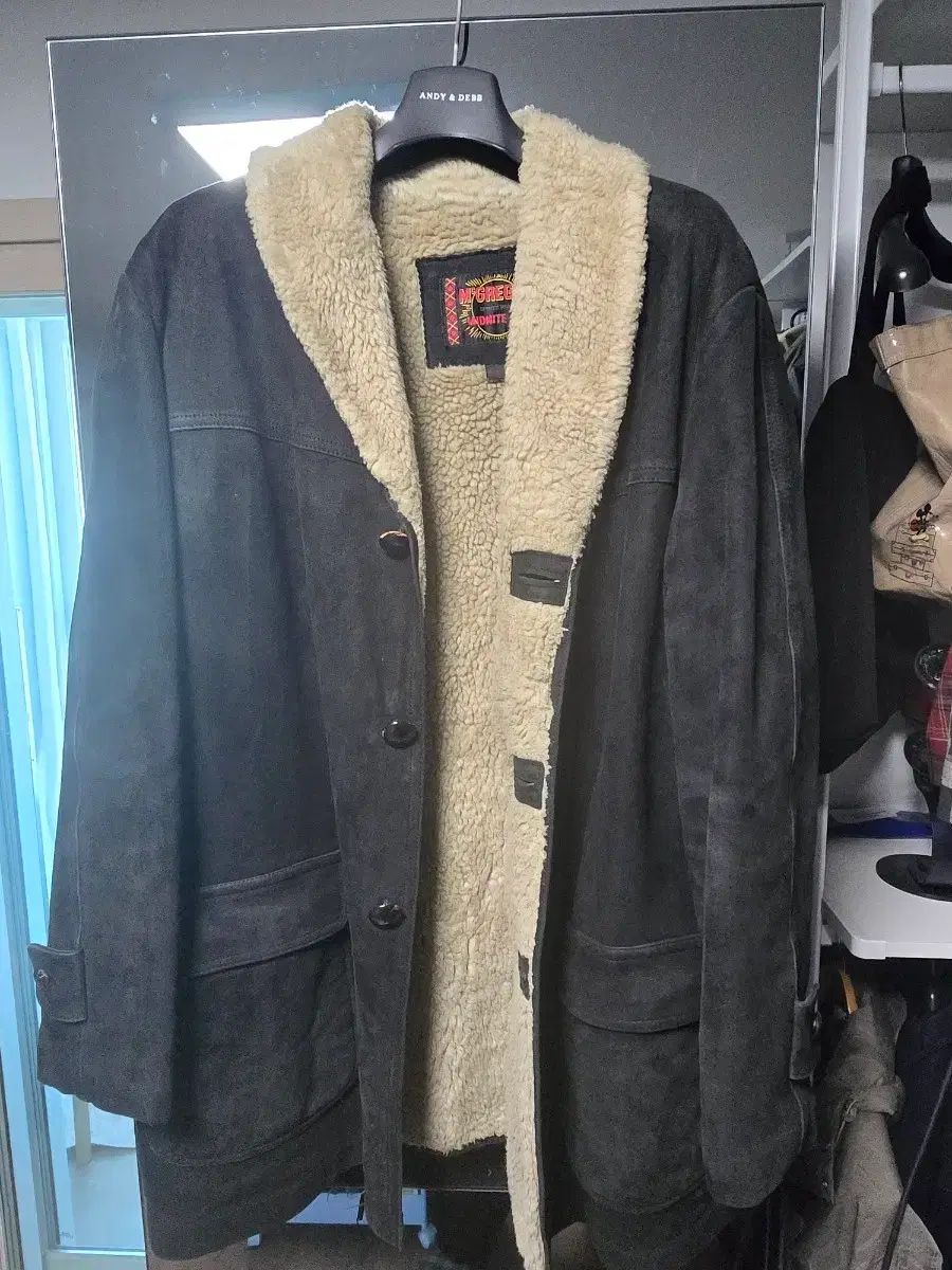 MCGREGOR スウェード シェルパ ウェスタン ショールカラー コート