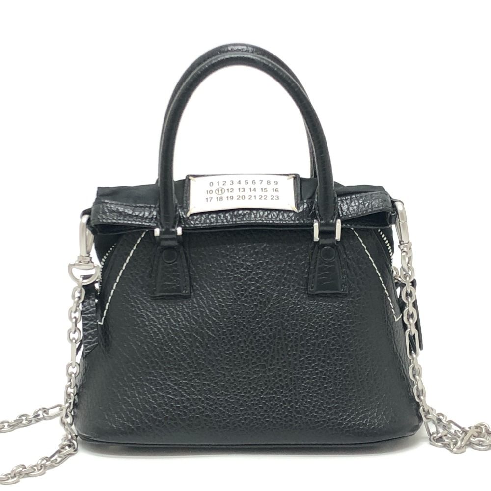 Maison Margiela メゾンマルジェラ ハンドバッグ 5 AC マイクロ レザー ブラック