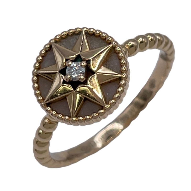 クリスチャン ディオール Christian Dior ローズデヴァンリング ピンクゴールド Au 750 マザー オブ パール ジュエリー